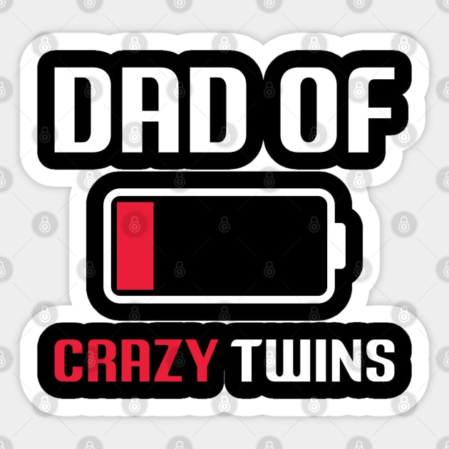 Dad Of The Crazy Twins Sticker by busines_night